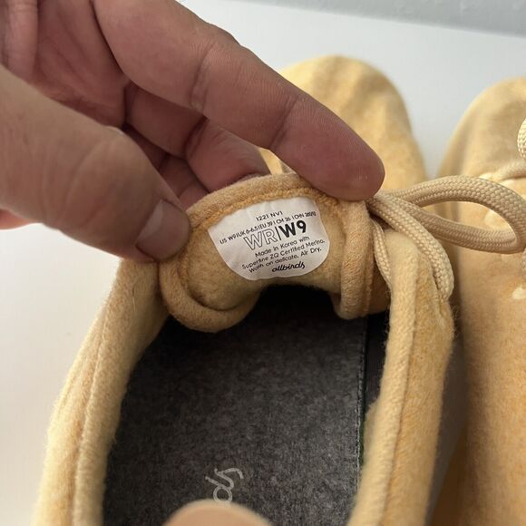 Allbirds Wool Runners WR Women’s Shoes Lace Up Sneakers‎ Yellow Size 9 W9 Merino - Picture 7 of 8